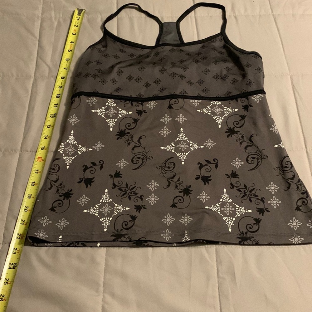 Racerback exercise top with built-in support